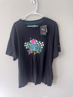 PUMA Mercedes Racing Black Graphic 'Sin City' Las Vegas Tee